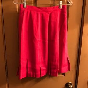 Hot Pink Pleated Power Skirt